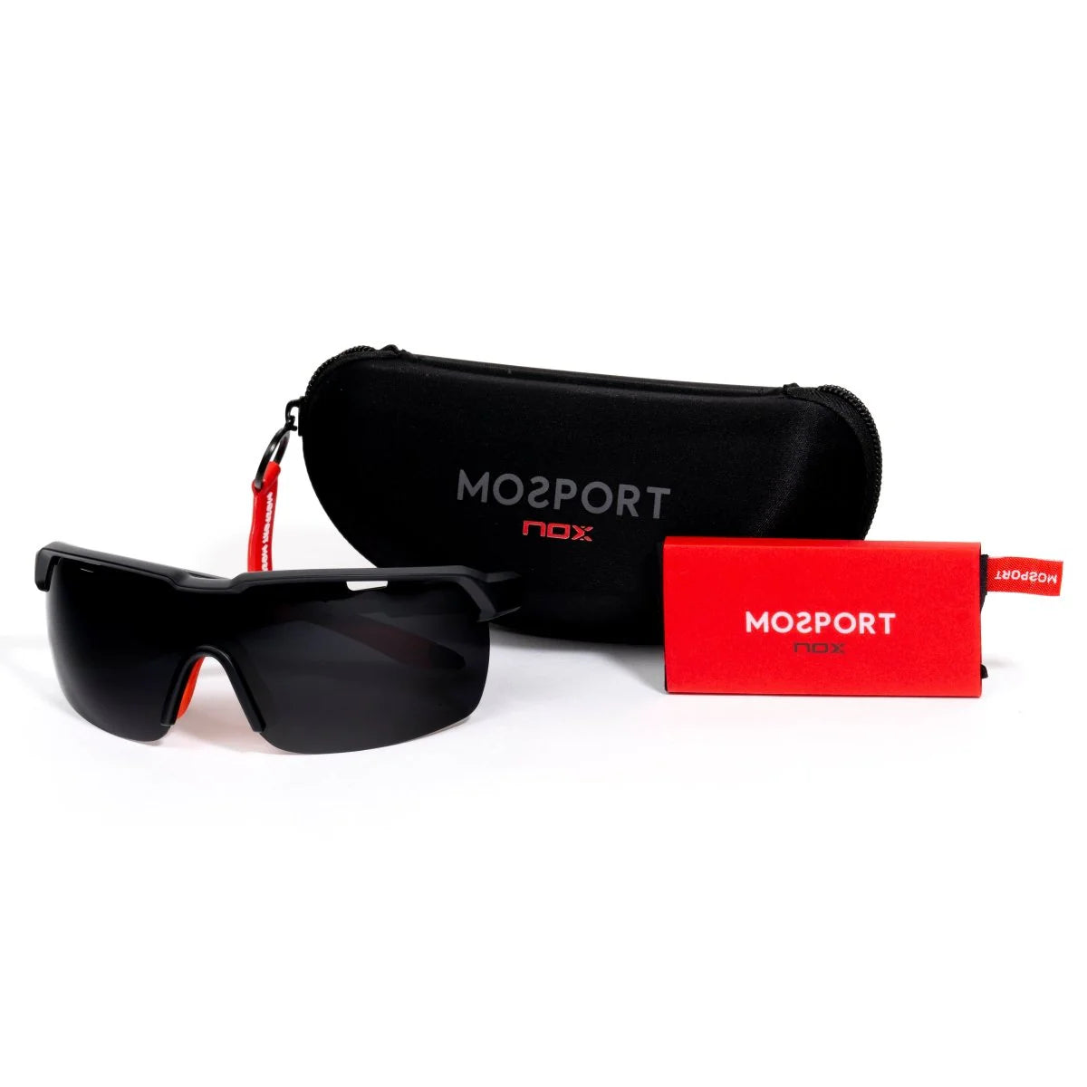 NOX/MO FIGNON Tempo Black/Red Sports Glasses